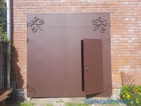 С декором, Высота 3,5 м, г. Тверь Ворота с элементами ковки от 45000 рублей