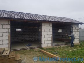 Ставим двое ворот в ангаре, г Чехов Промышленные ворота для автосервиса