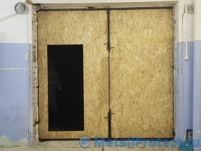 Так любимая нашими клиентами OSB - отделка Металлические ворота с утеплением ОСБ