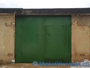 Новые ворота (г. Серпухов). Гораздо функциональнее старых! Зелёные гаражные ворота